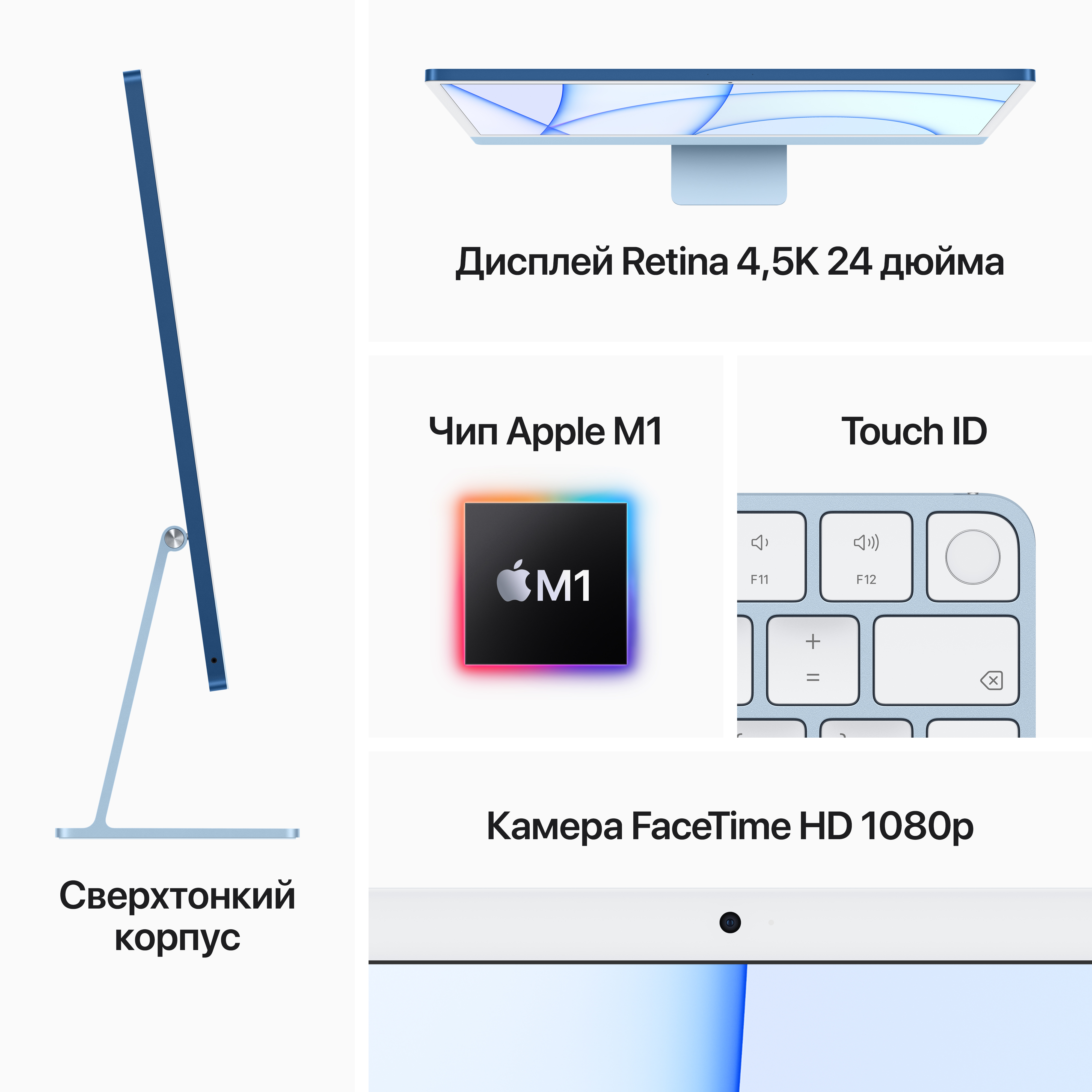 MGPM3RU/A 24-inch imac with retina 4.5k display: m1 chip with 8-core cpu and 8-core gpu, 256gb - pink Apple Santreyd  - Вид №5