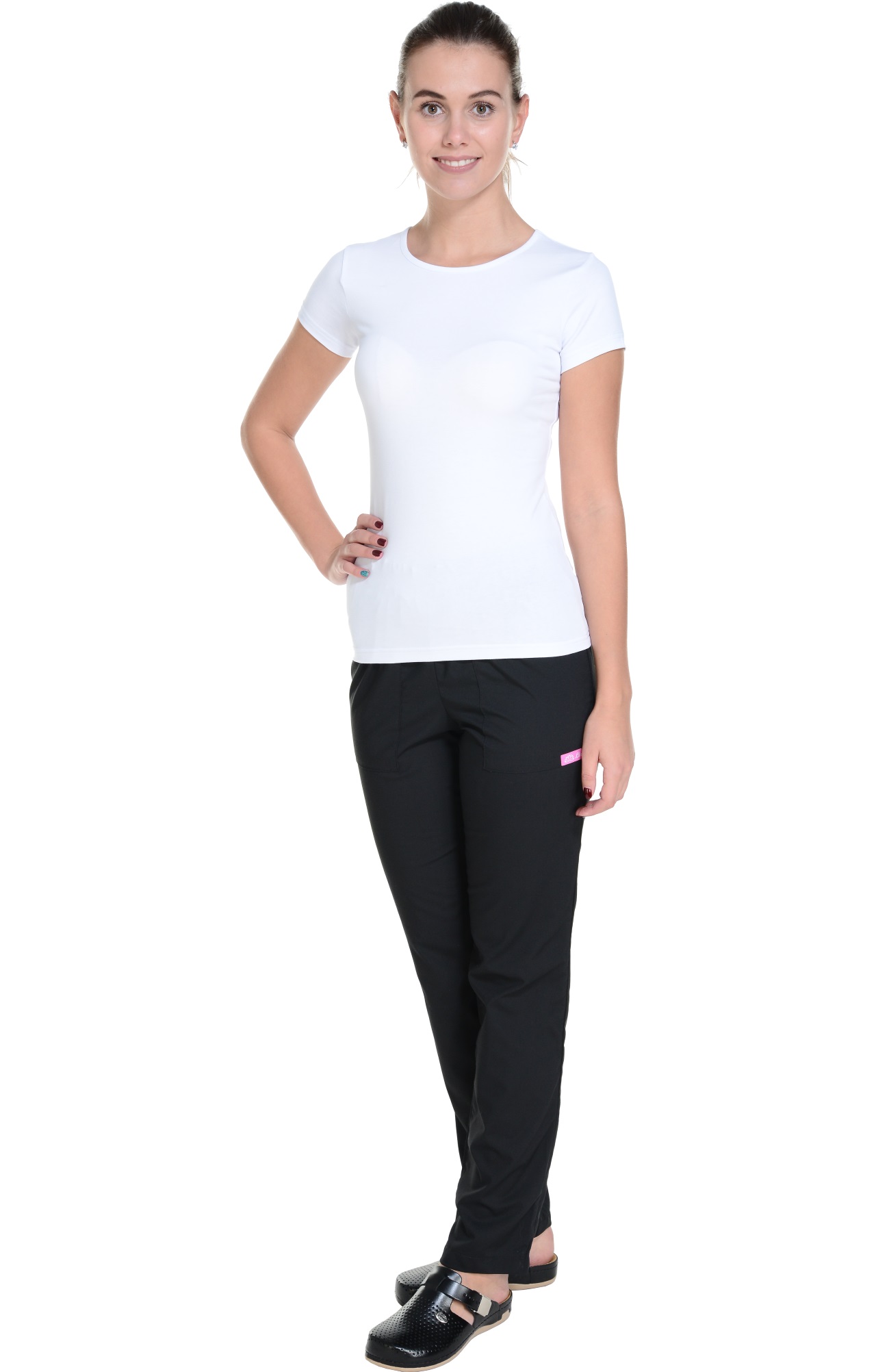 62138 Футболка женская белая LUXE  Одежда для официантов  размер S  - Вид №4