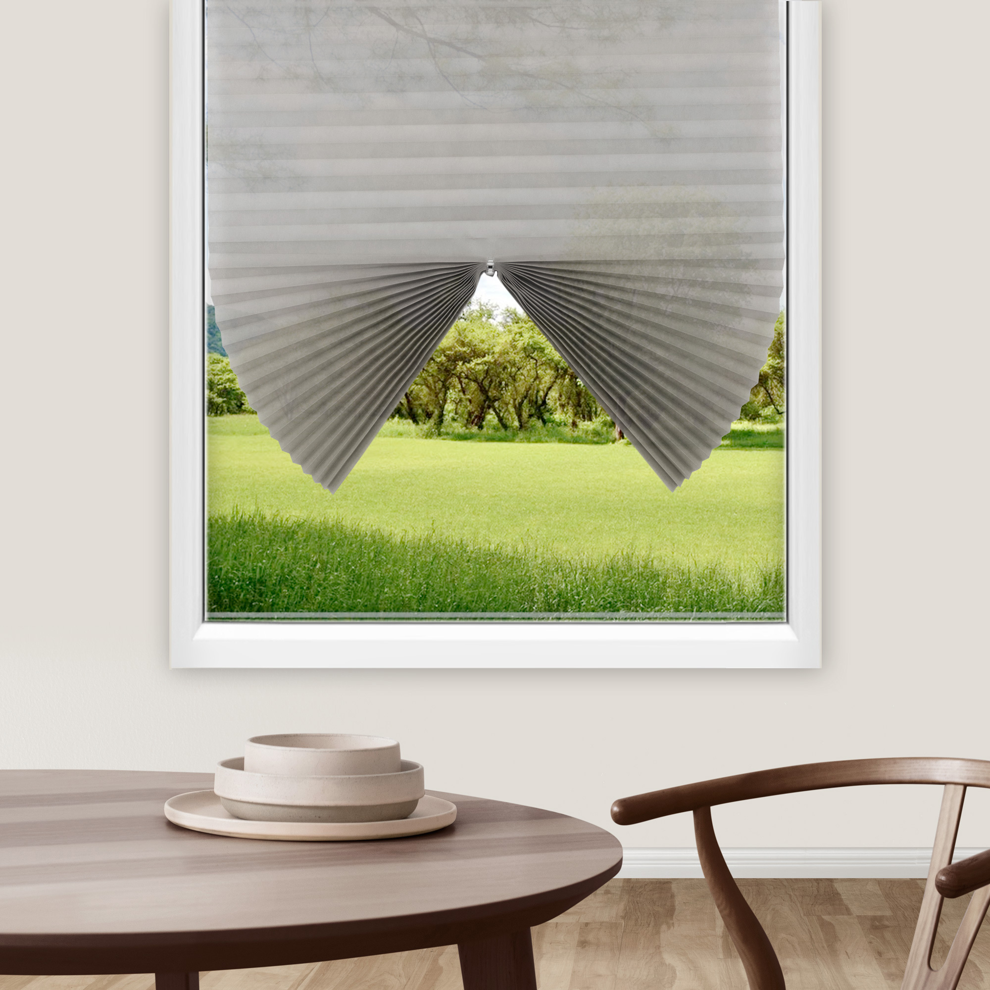 87557168 Жалюзи плиссе LY-PB02 90x190 см текстиль серые STLM-0074473 Santreyd  - Вид №5