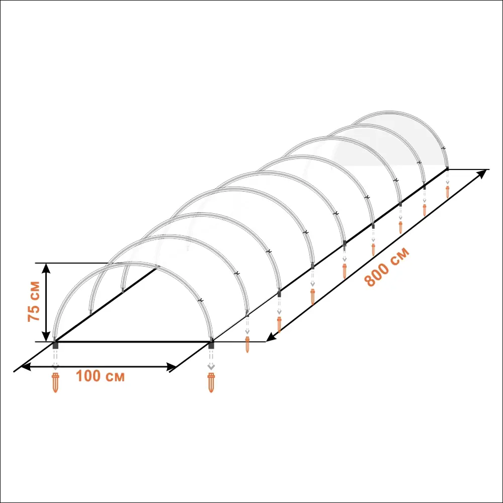 Парник Santreyd для богатого урожая 8х0.8х0.8 м 84735459 STLM-0054392 - Вид №3