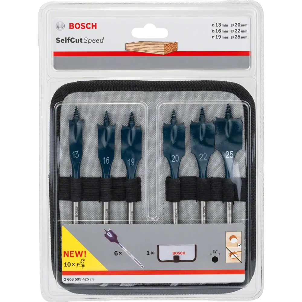 Набор перовых сверл Bosch Self Cut Speed, 6 шт BOSCH PROFESSIONAL STLM-2192122 - Вид №1