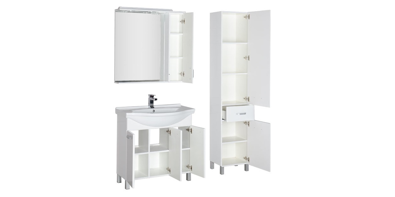 Комплект мебели Aquanet Глория 90 белый 00179491 - Вид №2