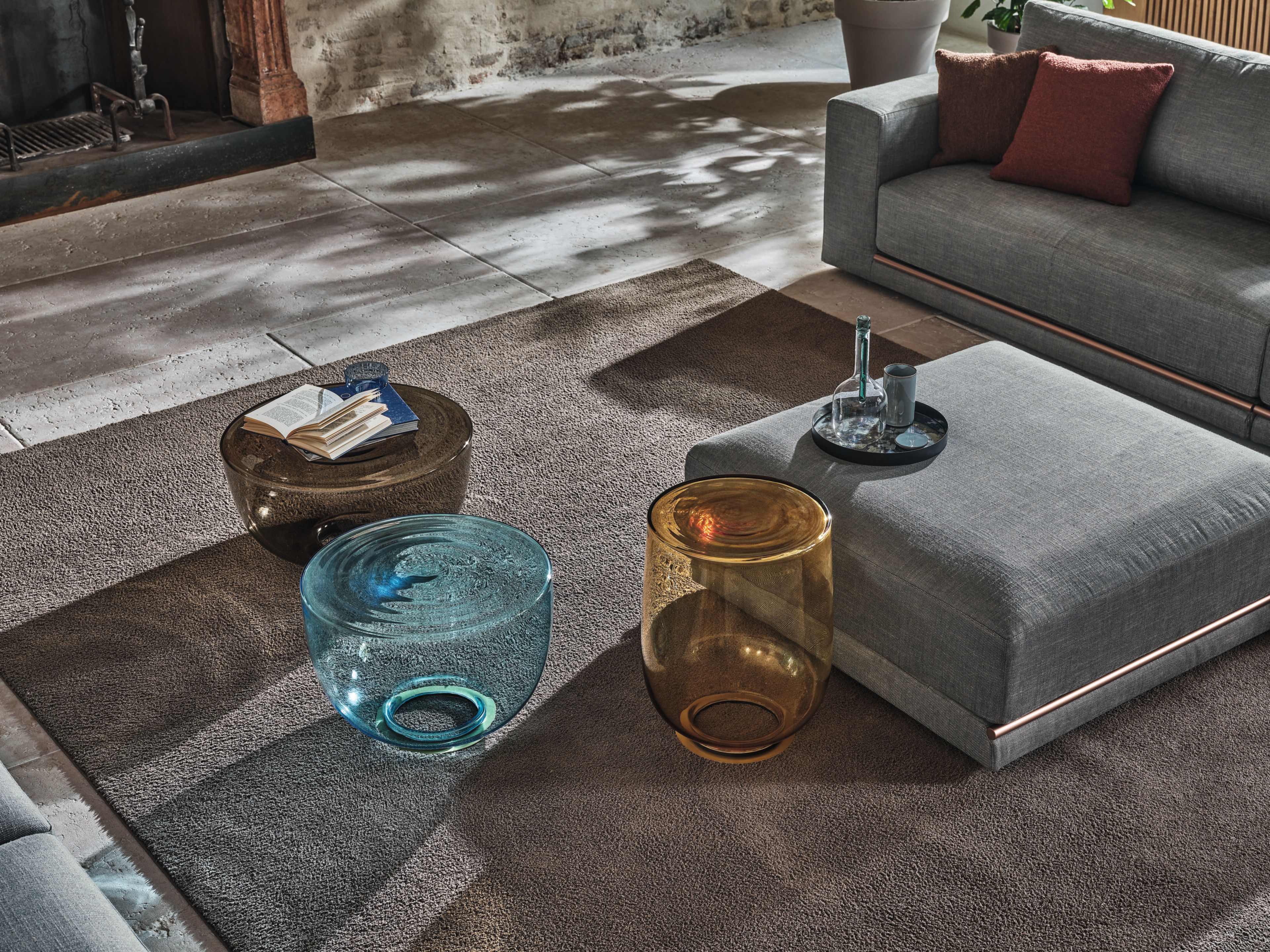 Круглый журнальный столик из дутого стекла Bontempi Casa H2O ARCH-00107628 - Вид №3