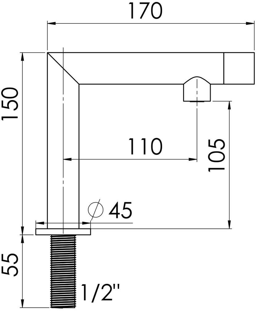 rvb Смеситель для раковины на столешнице с одним отверстием Graph 4043.--.33 - Вид №1