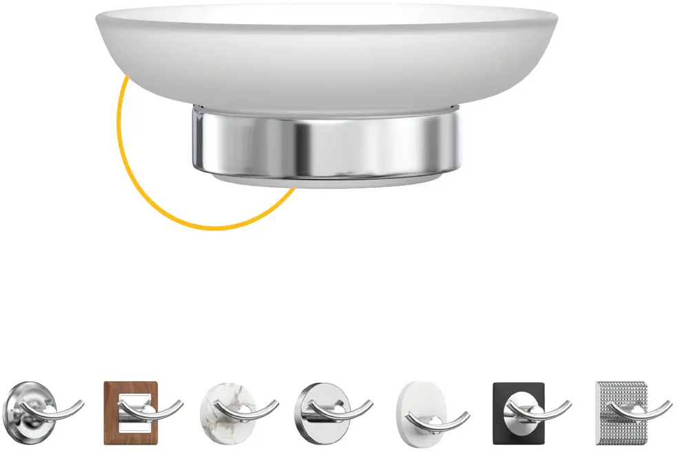 Мыльница LEMER You-Design хром с матовым стеклом 82808606