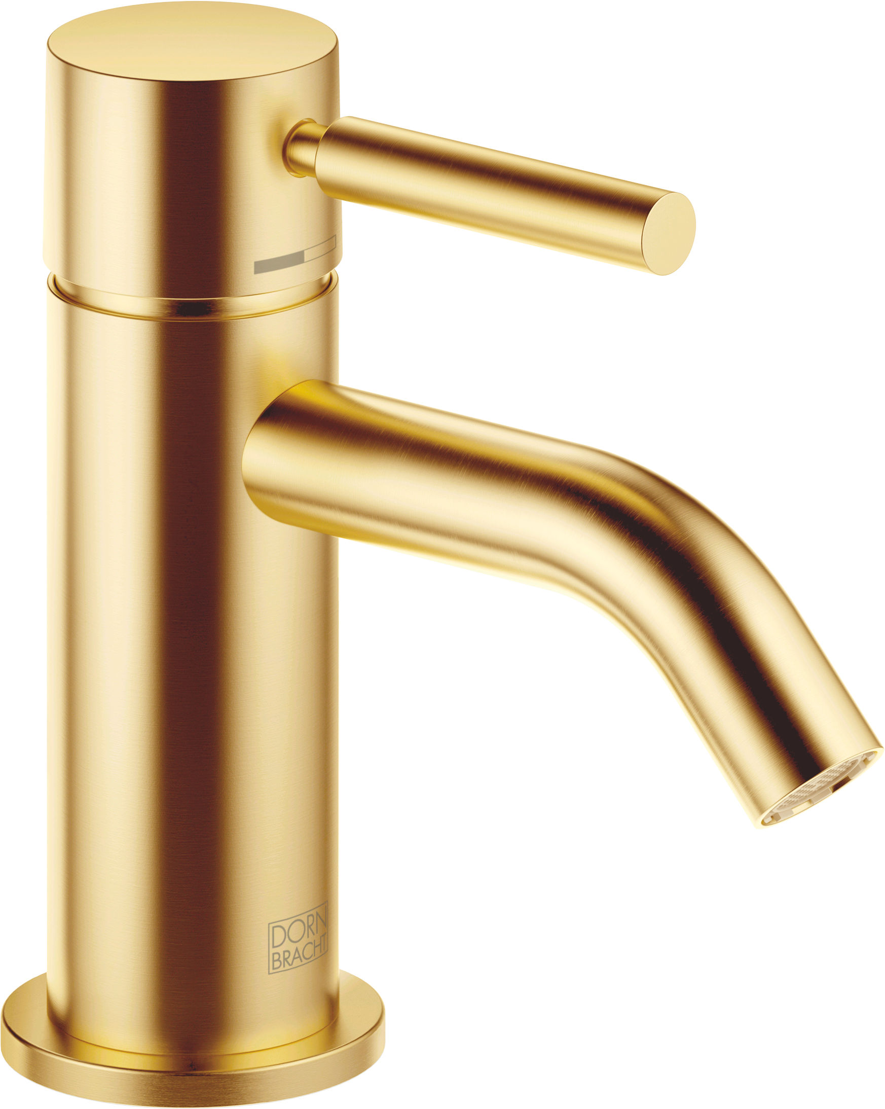 МЕТА Смеситель для раковины, однорычажный, без донного клапана - Матовая дюрабрасс (золото 23 карата)