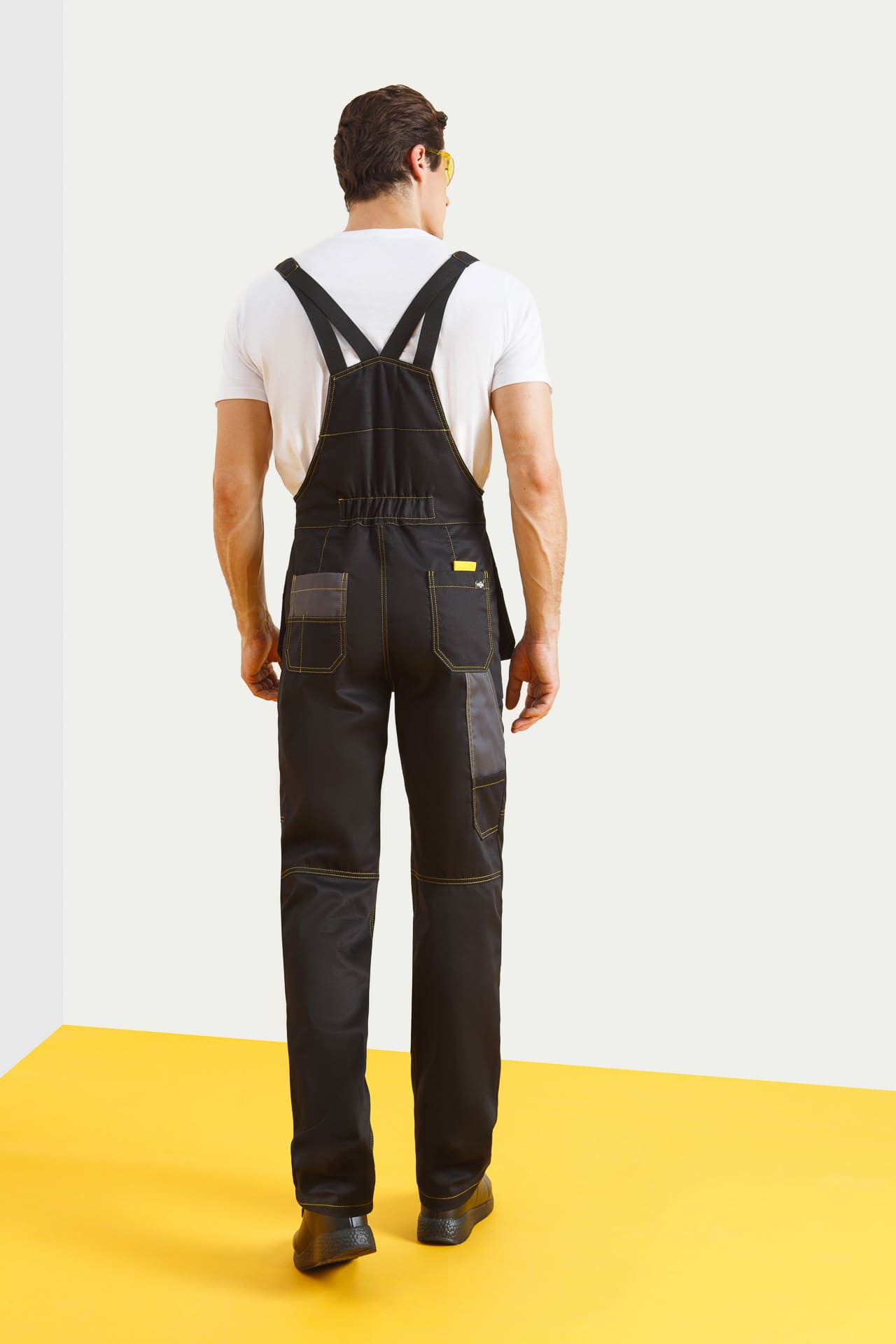 4956830 Костюм "Профессионал-2" черный-графит-желтый GENESIS  Летняя спецодежда  размер 52-54/182-188  - Вид №11