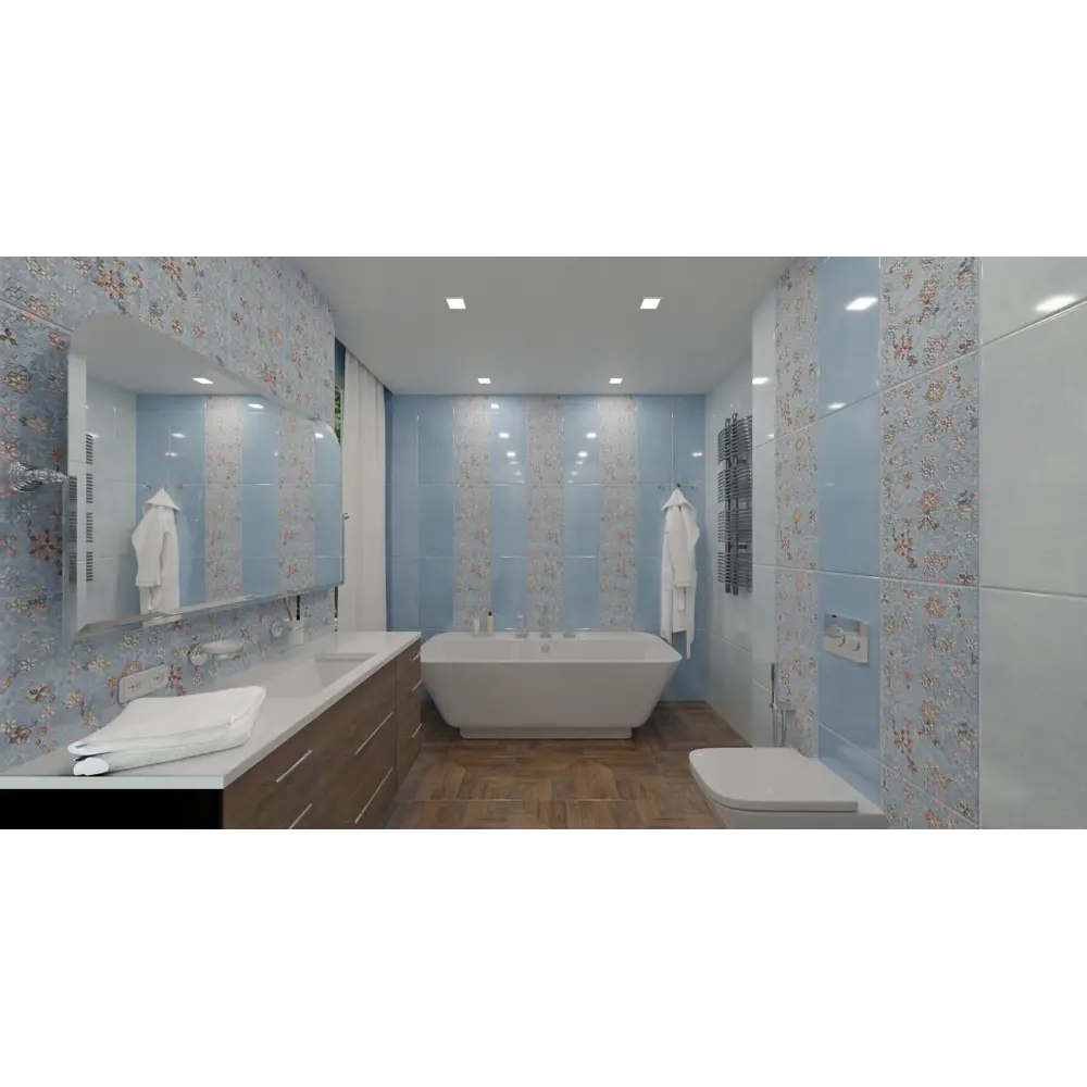 Плитка настенная Bloom Light 30x60 см 1.62 м² цвет светло-голубой 84299705 STLM-2155148 Santreyd - Вид №4