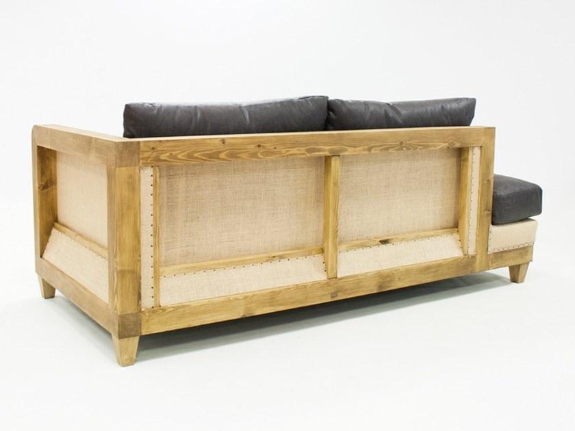 CREARTE COLLECTIONS Кожаная кушетка со вставками из джута на спинке Bambou essence 42 - Вид №2