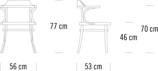 Thonet Стул с фигурным сиденьем из фанеры 233 sun-id-1420638 - Вид №1