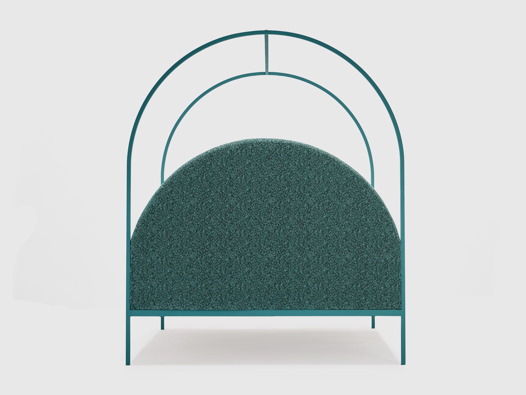 Двуспальная кровать из кованого железа с мягким изголовьем Lispi SOTTILETTO ARCH-00128396 - Вид №2