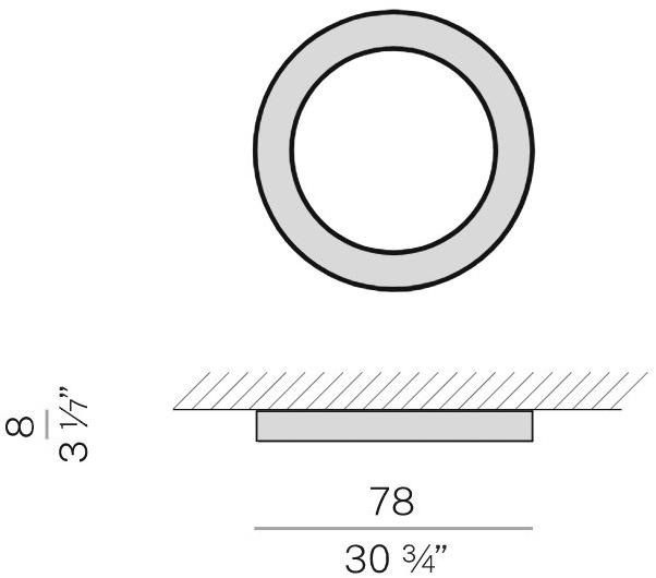 PANZERI Настенный светильник / потолочный светильник из алюминия Silver ring sun-id-1440547 - Вид №7