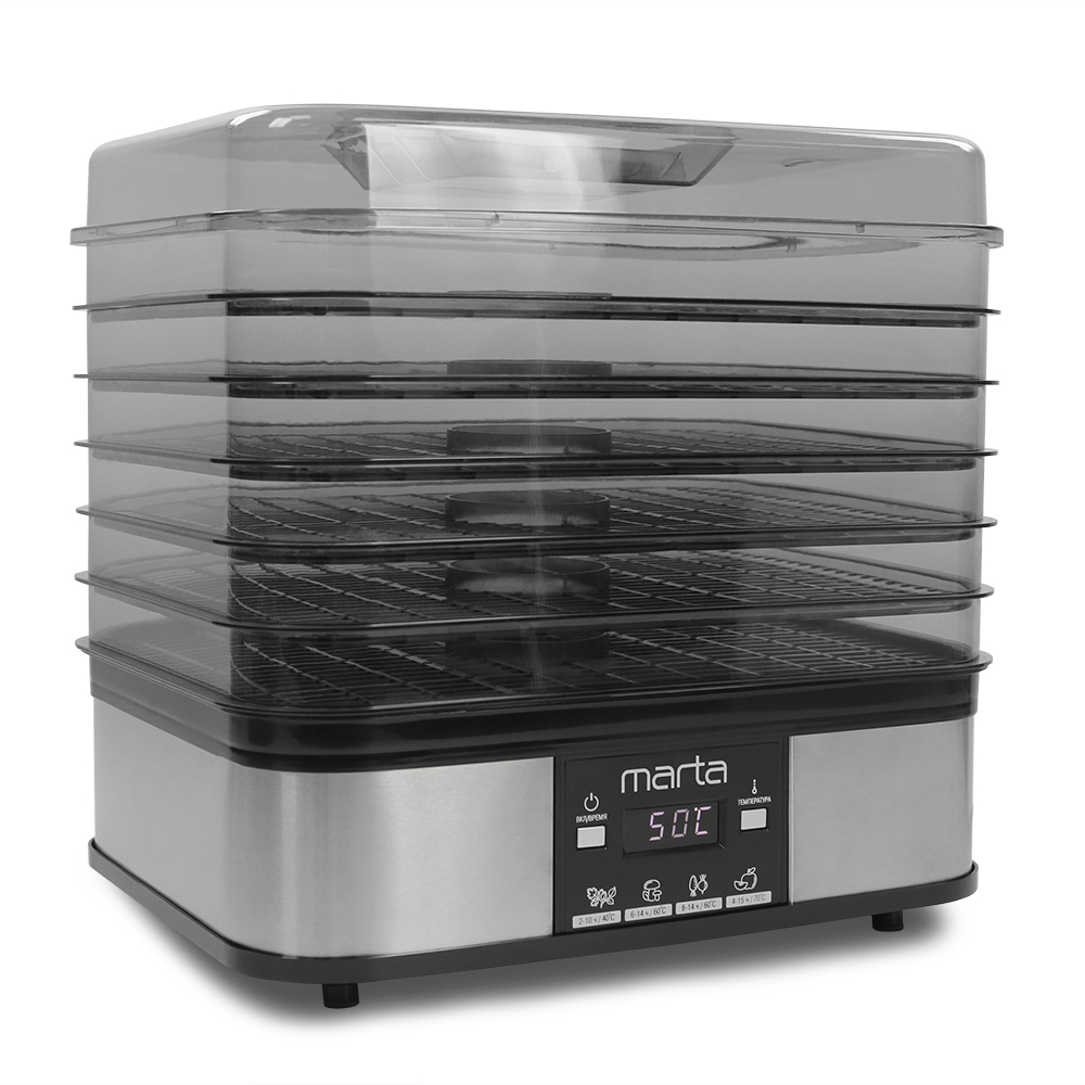9921960 Сушилка для овощей и фруктов MARTA MT-FD1887C черный STDN-0031327 - Вид №8