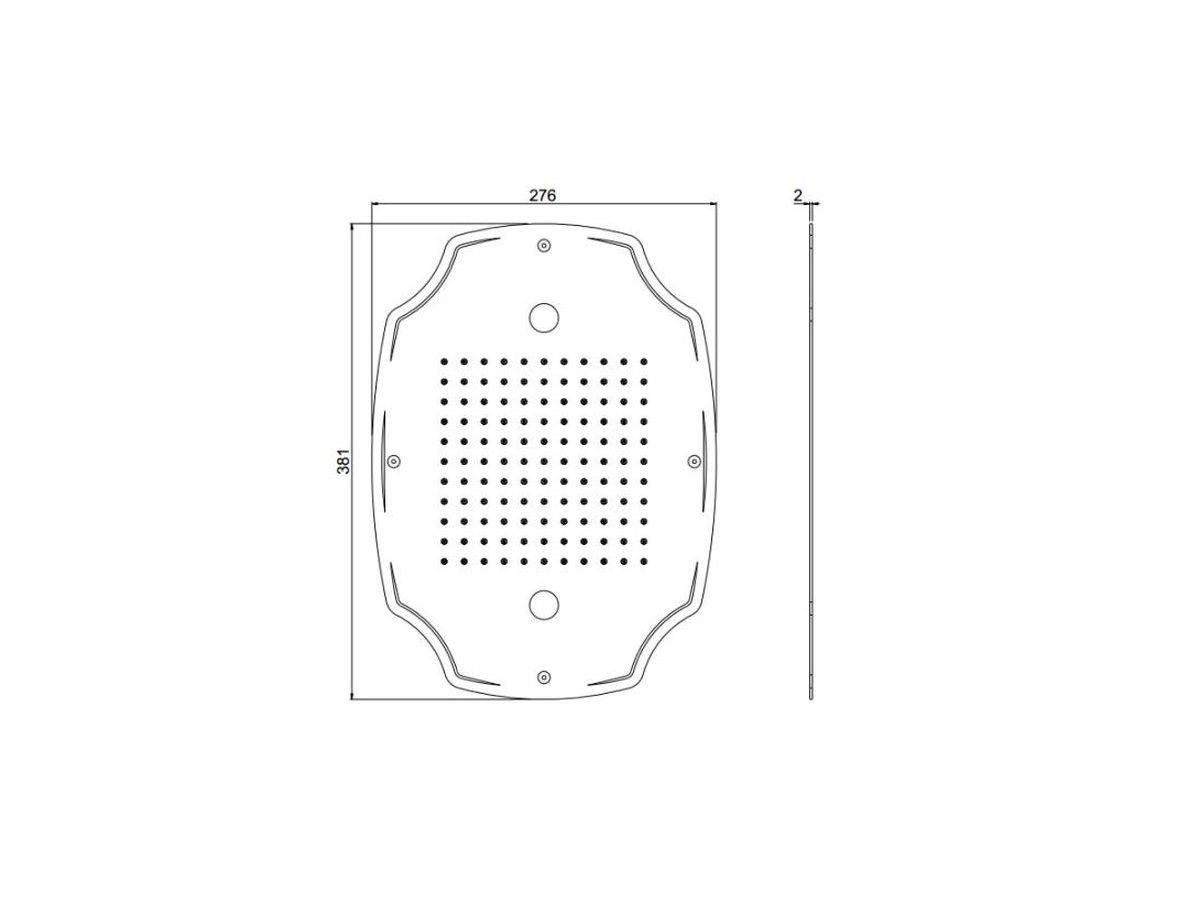Традиционный встраиваемый душ CARIMALI MYDREAM COLONIAL 400X300 INOX CROMATO CROMOTERAPIA ARCH-00087869 - Вид №2