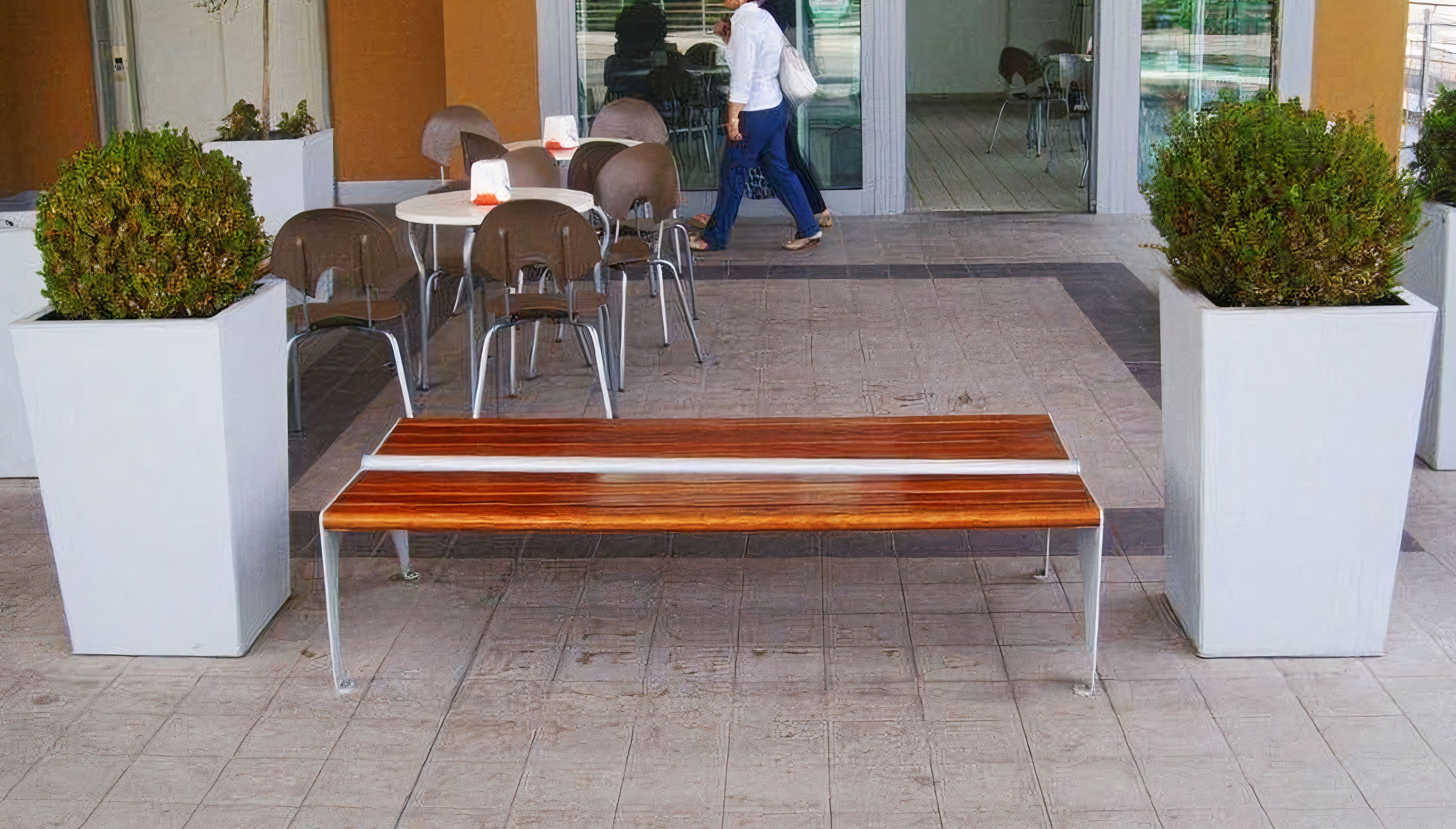 Квадратная стальная плантатор Studio Città эскиз ARCH-00122659