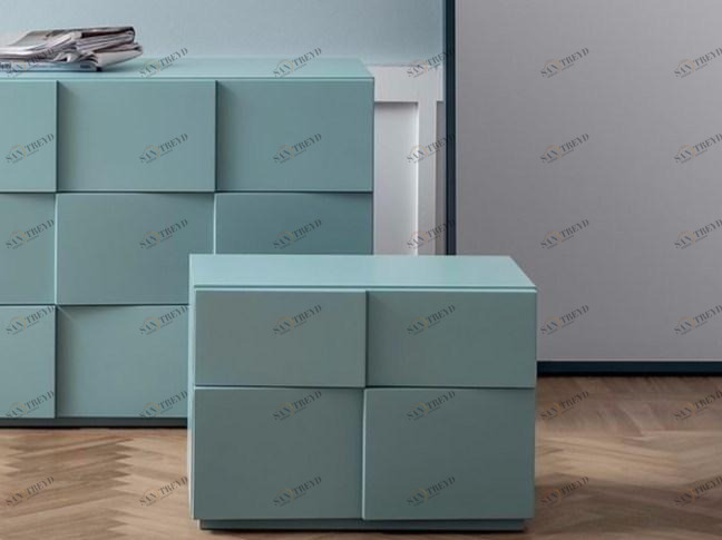 Dall'Agnese Прямоугольная прикроватная тумбочка из лакированной древесины с ящиками Tip tap sun-id-1427323