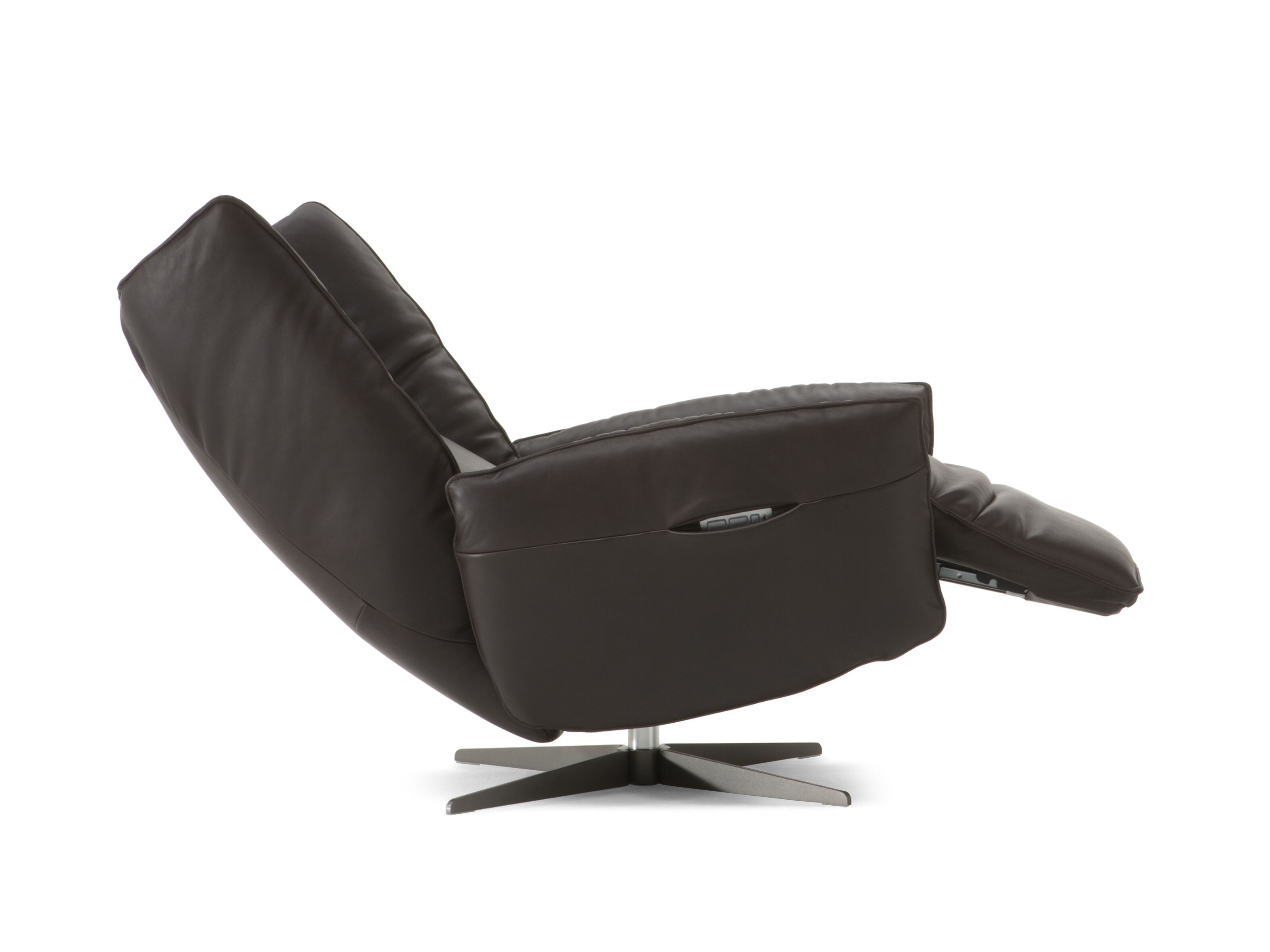Кожаное вращающееся кресло с подставкой для ног Natuzzi Italia TULIP ARCH-00102287 - Вид №3