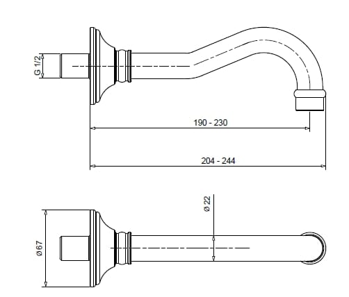 Настенный дозирующий носик Gaia Mobili Complements ARCH-00011718 - Вид №1