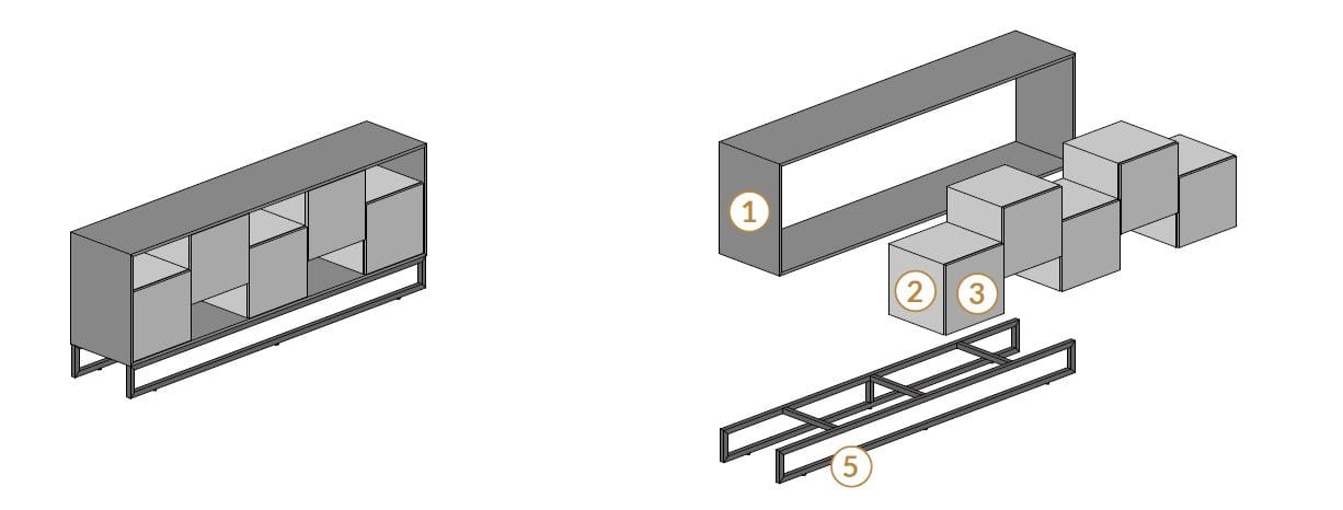 Деревянная офисная мебель и Laminam® About Office Bold58 ARCH-00011159 - Вид №3