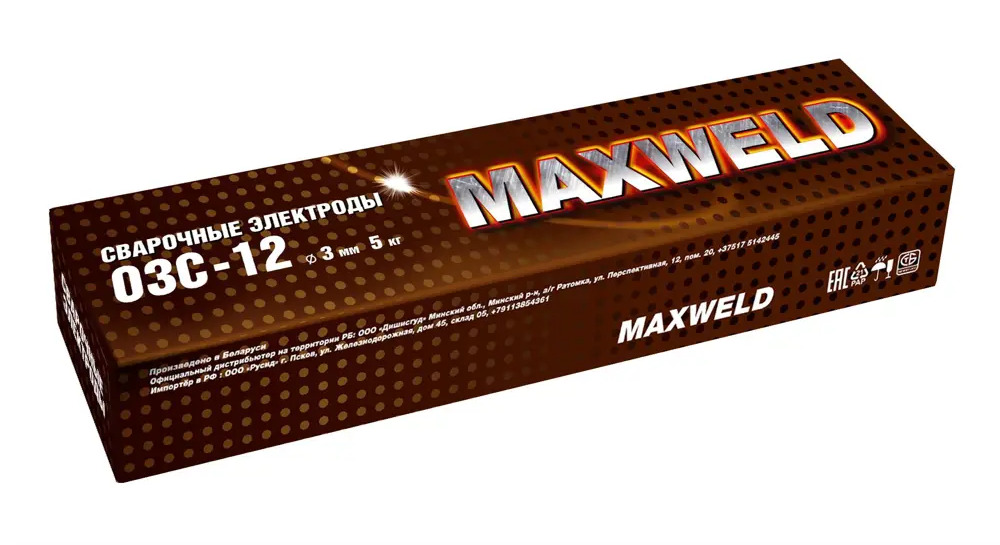 90015384 Электрод сварочный ОЗС-12 Maxweld 3 мм 5 кг STLM-0086383