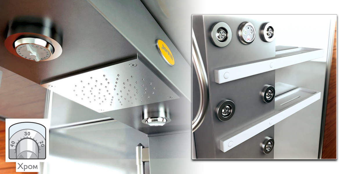 Душевая кабина Mynima 90 TB 9447-979A Sx Jacuzzi 9447979ASX - Вид №1