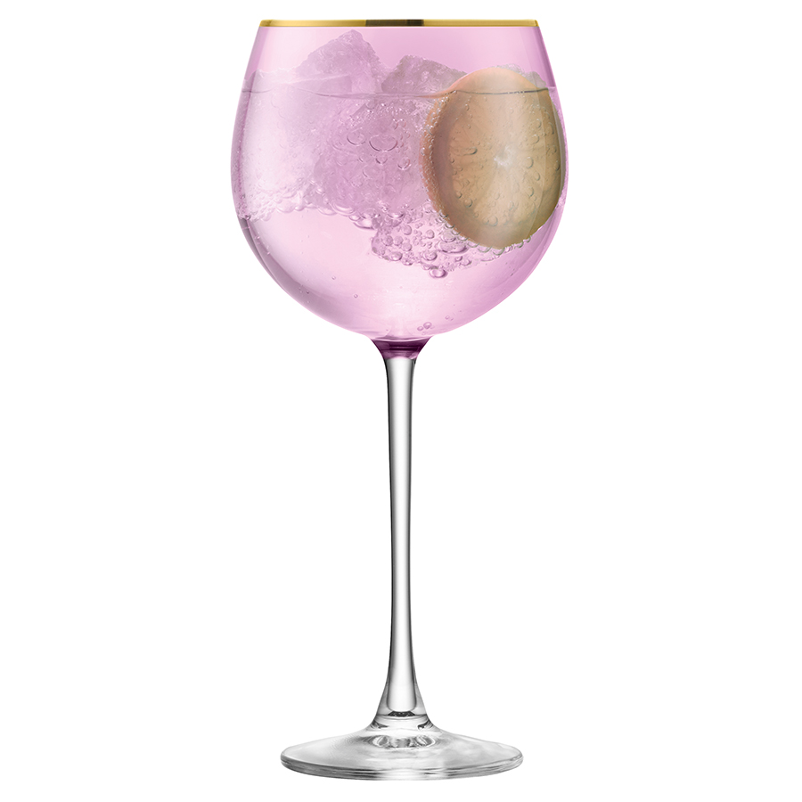 Набор из 2 круглых бокалов 525 мл розовый Sorbet LSA INTERNATIONAL SORBET 00-3863174 Прозрачный;розовый  - Вид №3