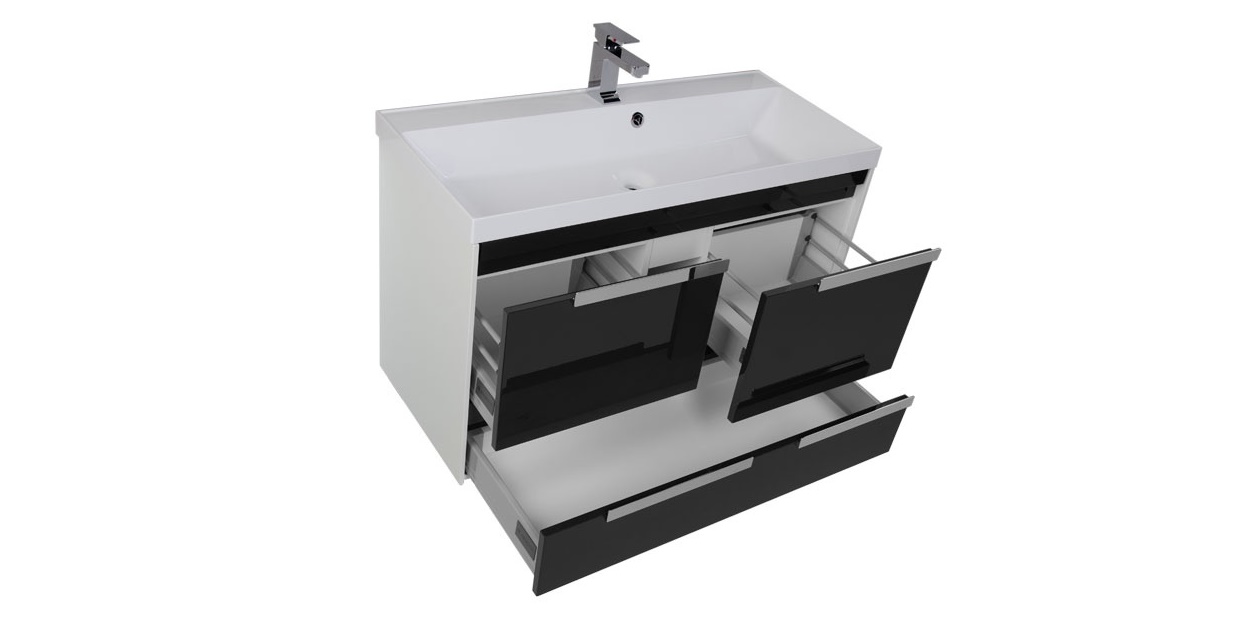 Комплект мебели Aquanet Тиволи 100 черный 00180567 - Вид №4