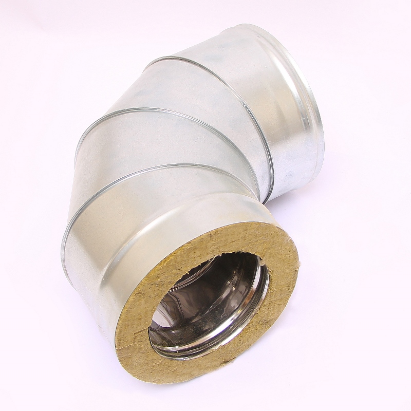 Сэндвич-колено 90" Ferrum Ф180х280 нержавеющая сталь (430/0,5мм) FD08180N4FF - Вид №3