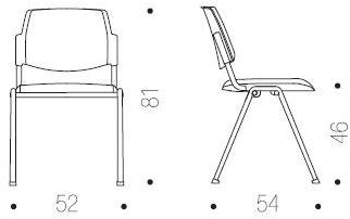 IBEBI Штабелируемый стул с огнестойкой обивкой sun-id-1464766 - Вид №14