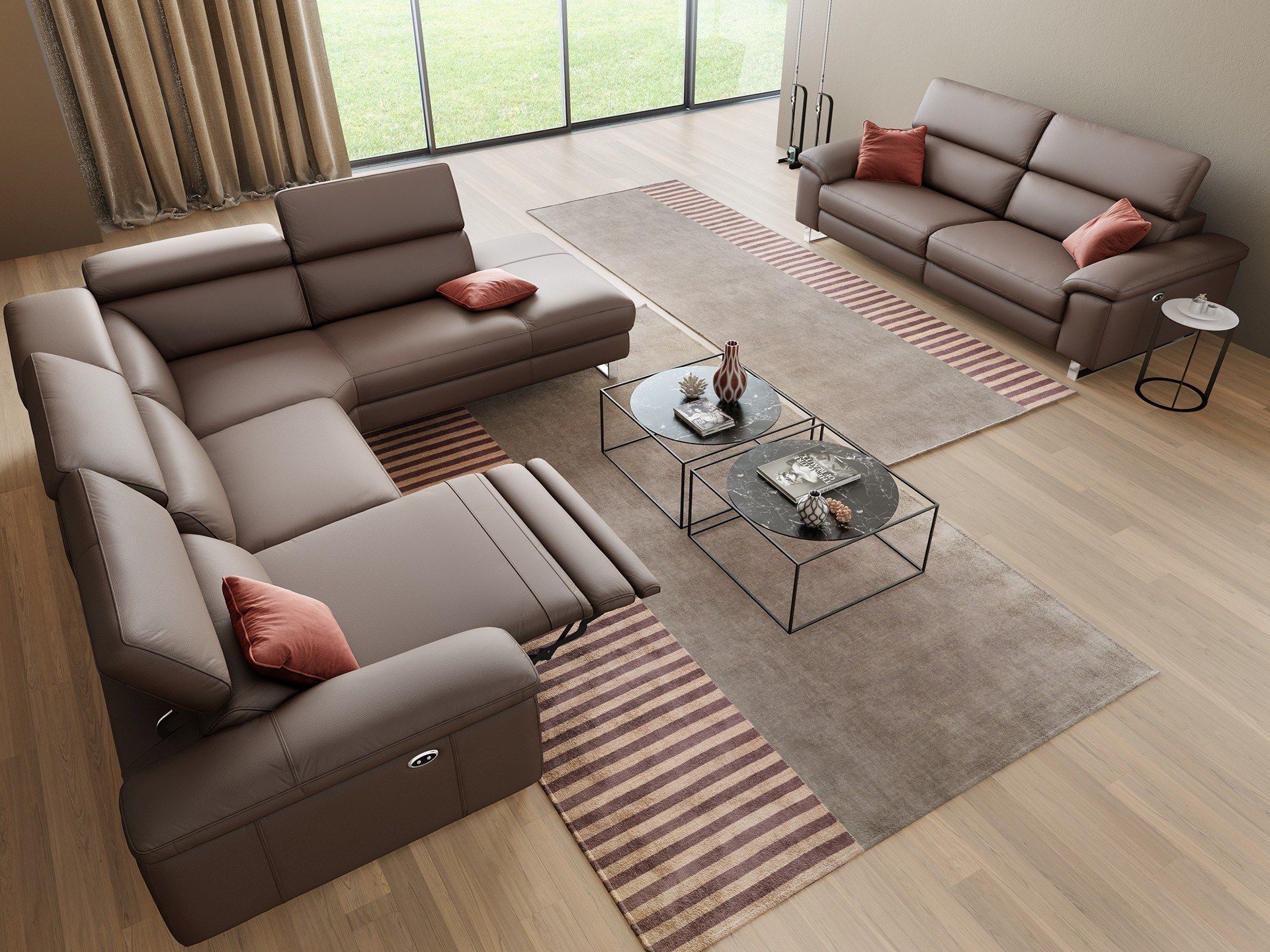 3-местный кожаный диван Sofanella SAVONA ARCH-00063233 - Вид №1