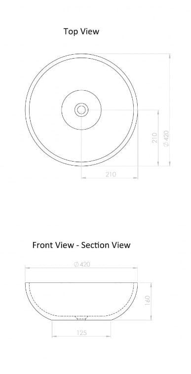 Круглый умывальник из смолы LUSSO Oasis ARCH-00066828 - Вид №9