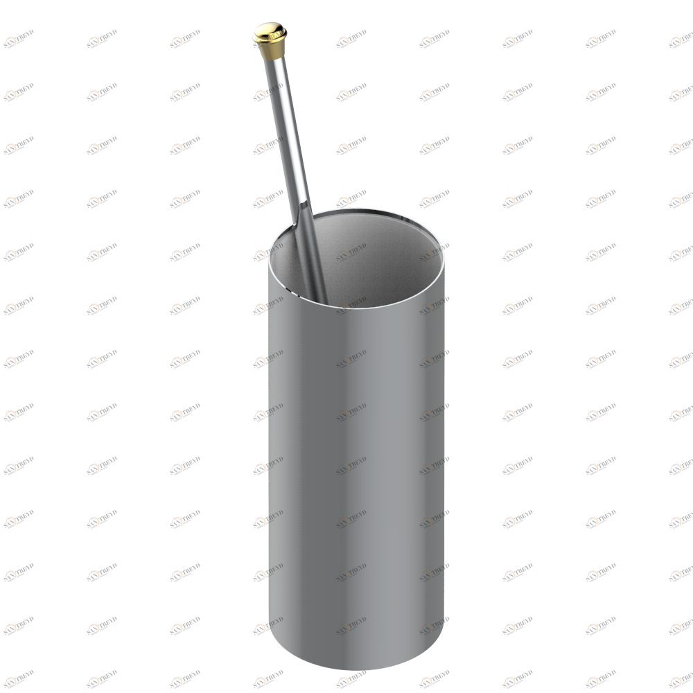 A7B-4700 Стакан напольный и щётка для унитаза Thg-paris Ithaque с платиновым декором Хром/золото A7B-4700 CAT.A