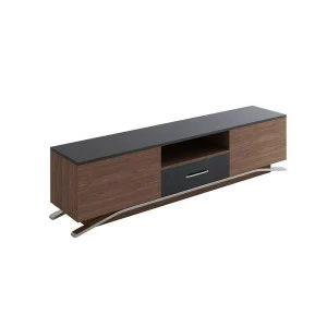 Тумба под телевизор длинная орех с черным 200 см 8128 UNICO  249568 Коричневый;черный