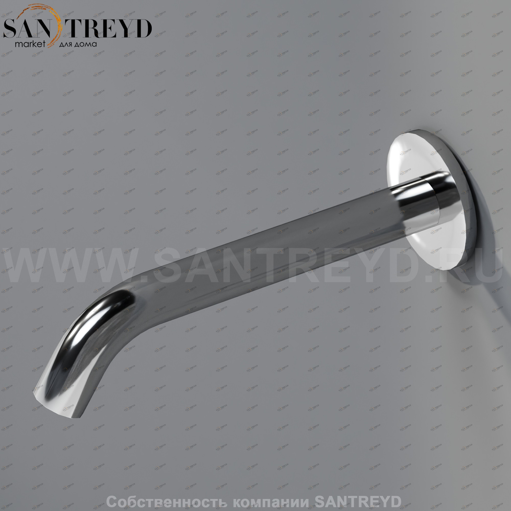 Настенный смеситель 20 см MET024S FEZ для раковины хромированный Agape MET024RS