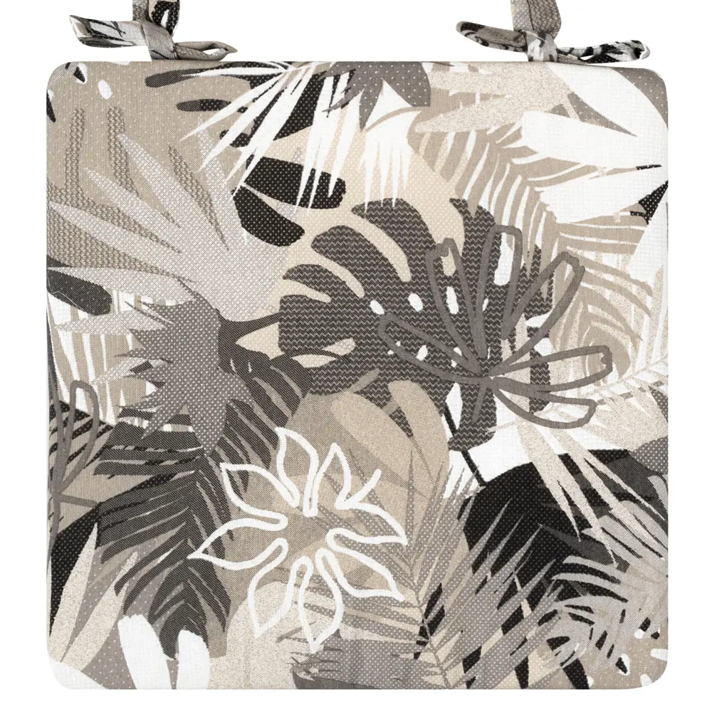 Подушка для стула Altali Гавайи 40x2x40 см полиуретан/хлопок серый STLM-2055770