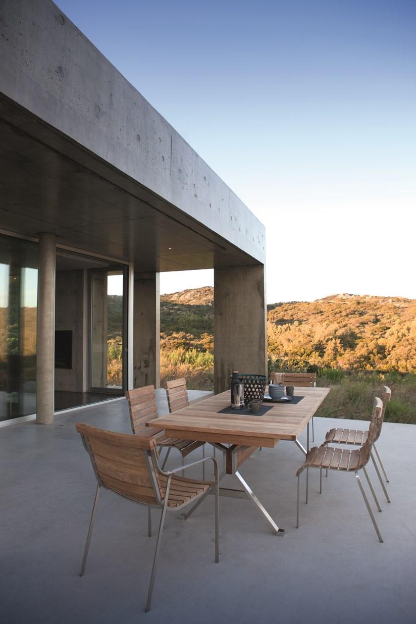 Unopiù Штабелируемый садовый стул из тикового дерева Equinox Sequat - Вид №3