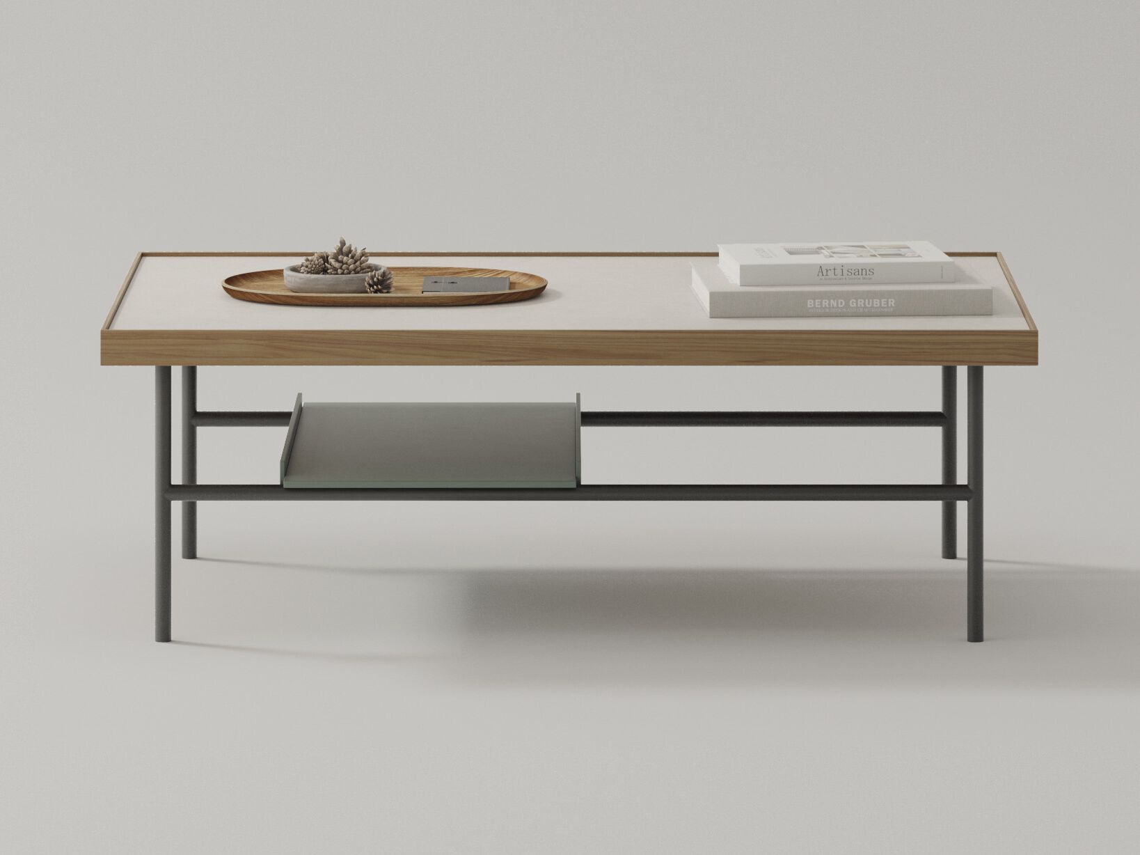 Прямоугольный деревянный и керамический журнальный столик TREKU Kutxa ARCH-00118649 - Вид №1