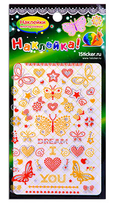 105*95 Наклейка декоративная прозрачная СК Блестки 1 Наклей-ка! 