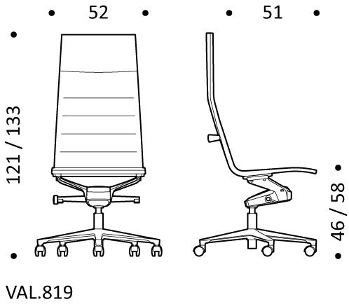 ICF Поворотное офисное кресло из кожи с 5-ю спицами и колесами Valea sun-id-1358564 - Вид №11