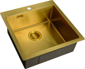 Мойка кухонная ZorG Light ZL R 510510 BRONZE из нержавеющей стали, бронза