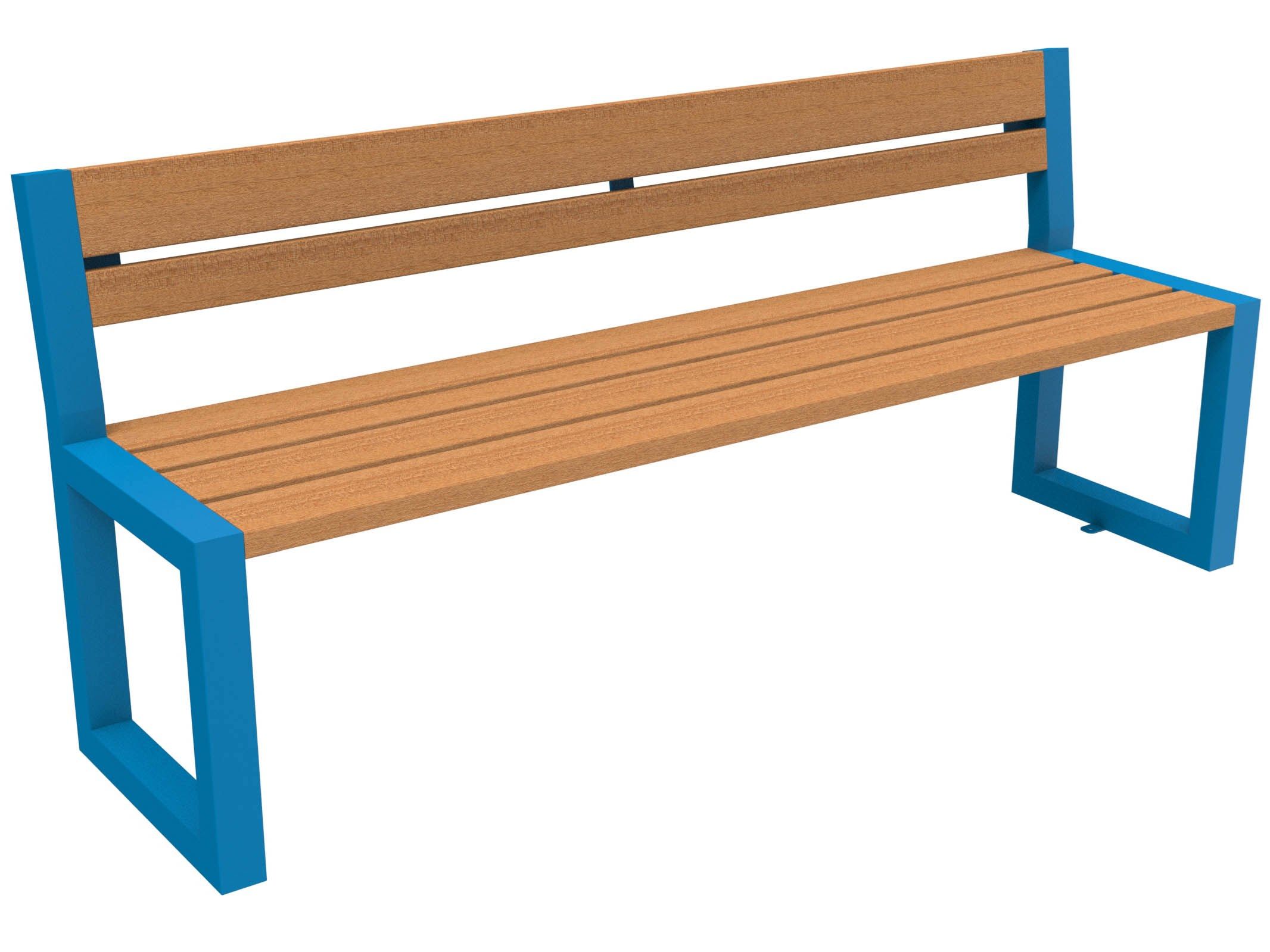 Скамья из окуме со спинкой Lazzari ритм ARCH-00140158 - Вид №5