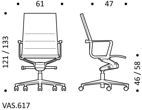 ICF Офисное кресло из ткани с 5 спицами на колесиках Valea sun-id-1487078 - Вид №6