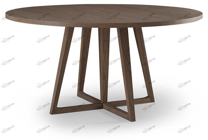 Обеденный стол круглый деревянный 130 см коричневый Spider 1 ICON DESIGNE  178123 Коричневый 