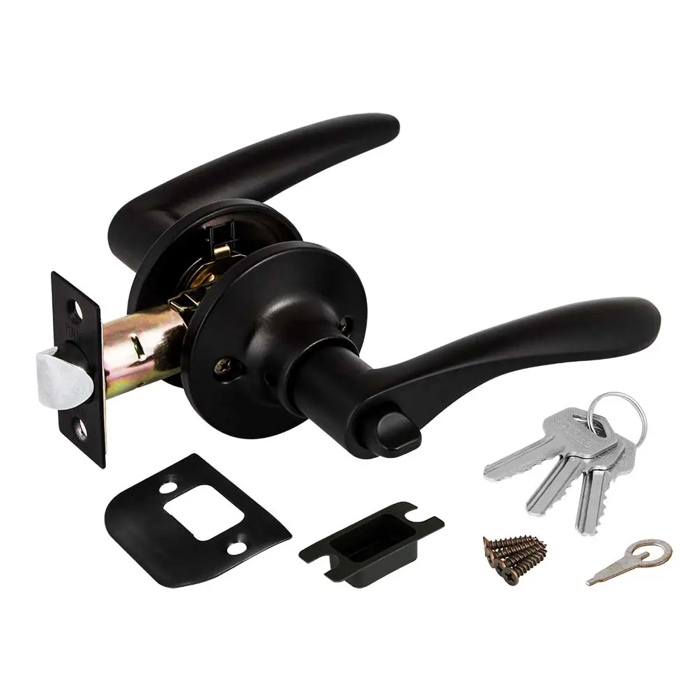 Ручка-защелка Fuaro 620/BL BL-E с ключами и фиксатором, цвет черный STLM-2040771