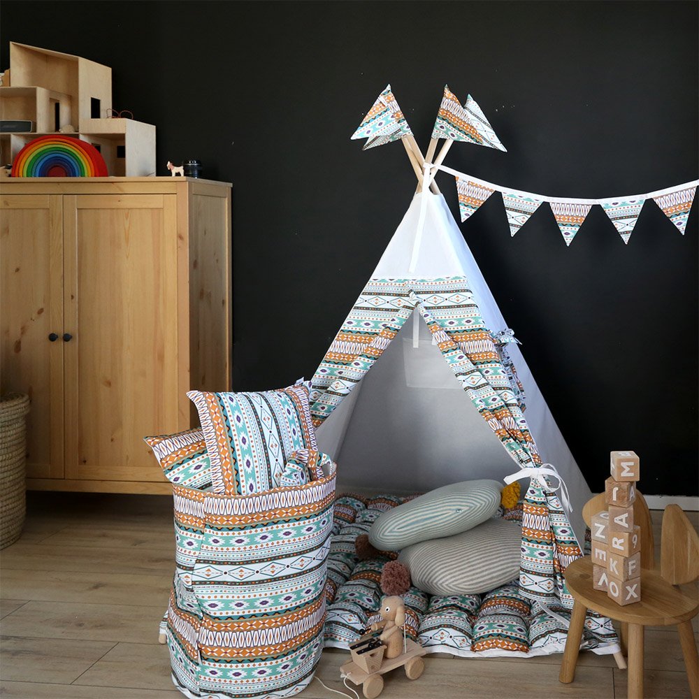 Коврик Бомбон для вигвама Aztec VAMVIGVAM AZTEC 281587 Красный;голубой Santreyd - Вид №3