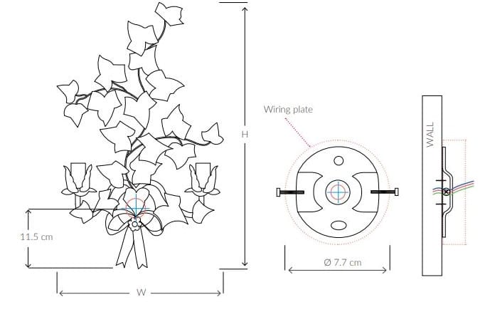 Металлический настенный светильник Abrissi Плющ ARCH-00102361 - Вид №2