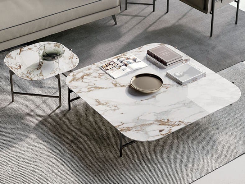 Квадратный низкий журнальный столик из керамогранита Dall'Agnese Supernova ARCH-00101162