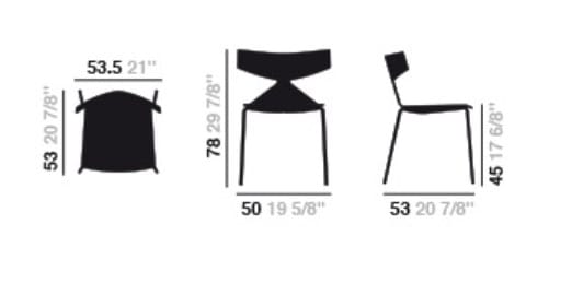 Стул из стали и дерева Arper Сая ARCH-00071118 - Вид №5