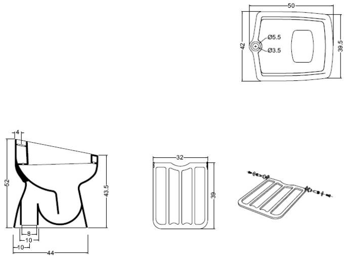 Напольная раковина стоящая прямоугольная Galassia Comunità e disabilità sun-id-1429824 - Вид №1