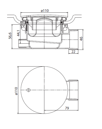 Сифон для поддонов CEZARES CZR-01-90  - Вид №1
